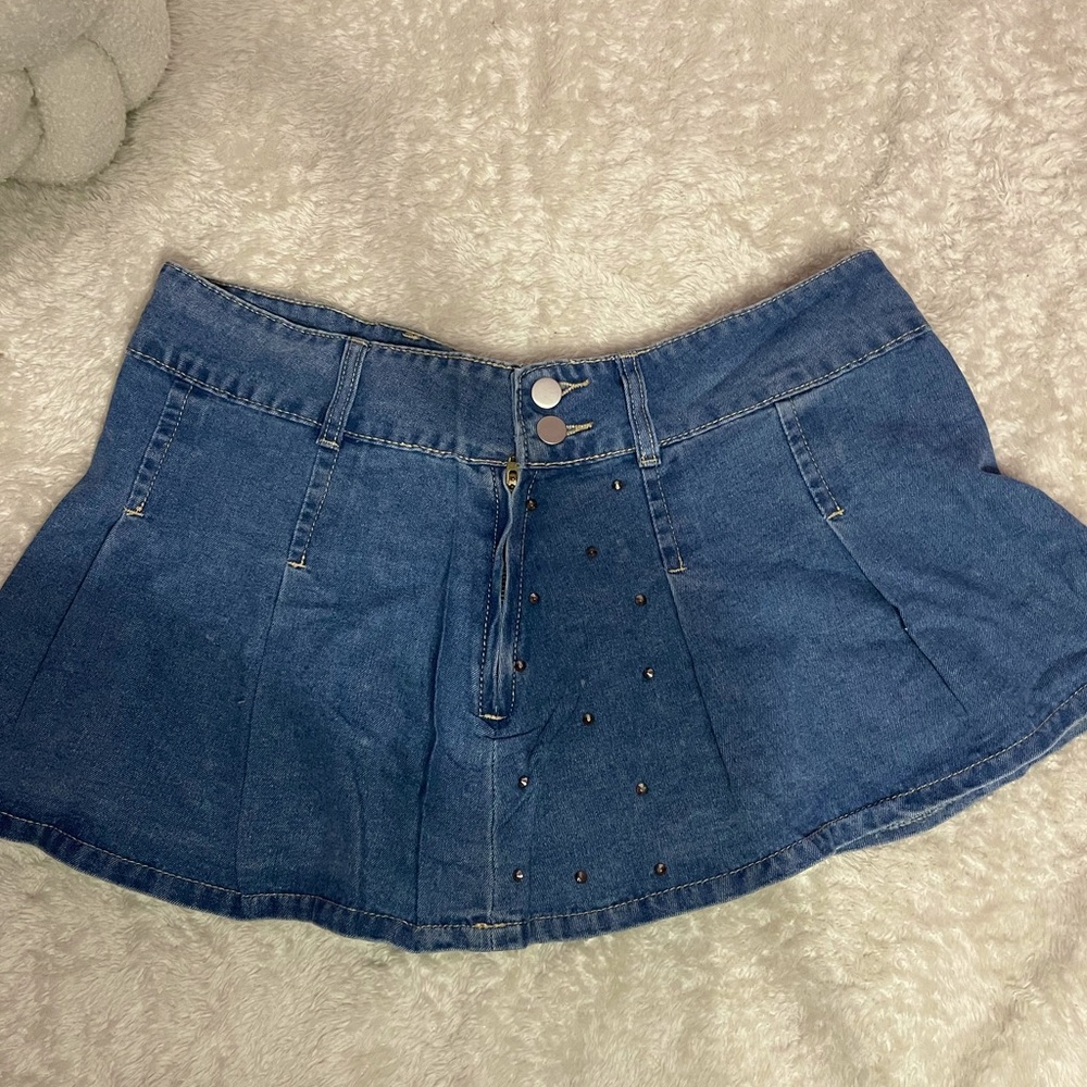 Mini Jean Skirt